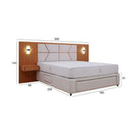 Load image into Gallery viewer, Elegant King Size Bed with Storage, Built-in lamp And Drawer