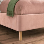 Load image into Gallery viewer, Elegant King-Size Upholstered Teakwood Bed with Customizable Options &amp; Suede Velvet Finish-GCC Home Center