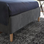 Load image into Gallery viewer, Elegant King-Size Upholstered Teakwood Bed with Customizable Options &amp; Suede Velvet Finish-GCC Home Center