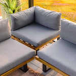 Load image into Gallery viewer, Elegant L-Shape Corner Sofa Set – Grey