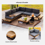 Load image into Gallery viewer, Elegant L-Shape Corner Sofa Set – Grey