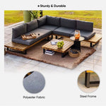 Load image into Gallery viewer, Elegant L-Shape Corner Sofa Set – Grey