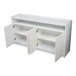 Load image into Gallery viewer, Elegant Low Office Cabinet With Two-door cabinet And two internal shelves - Matt White-GCC Home Center