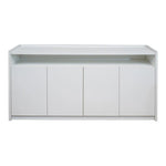 Load image into Gallery viewer, Elegant Low Office Cabinet With Two-door cabinet And two internal shelves - Matt White-GCC Home Center