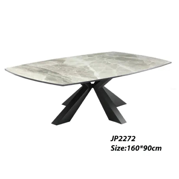 Elegant Marble Dining Table - 160 x 90 cm