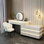 Load image into Gallery viewer, Elegant Modern Luminous Makeup Vanity Desk with LED Mirror and Stool-GCC Home Center