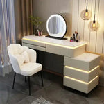 Load image into Gallery viewer, Elegant Modern Luminous Makeup Vanity Desk with LED Mirror and Stool-GCC Home Center
