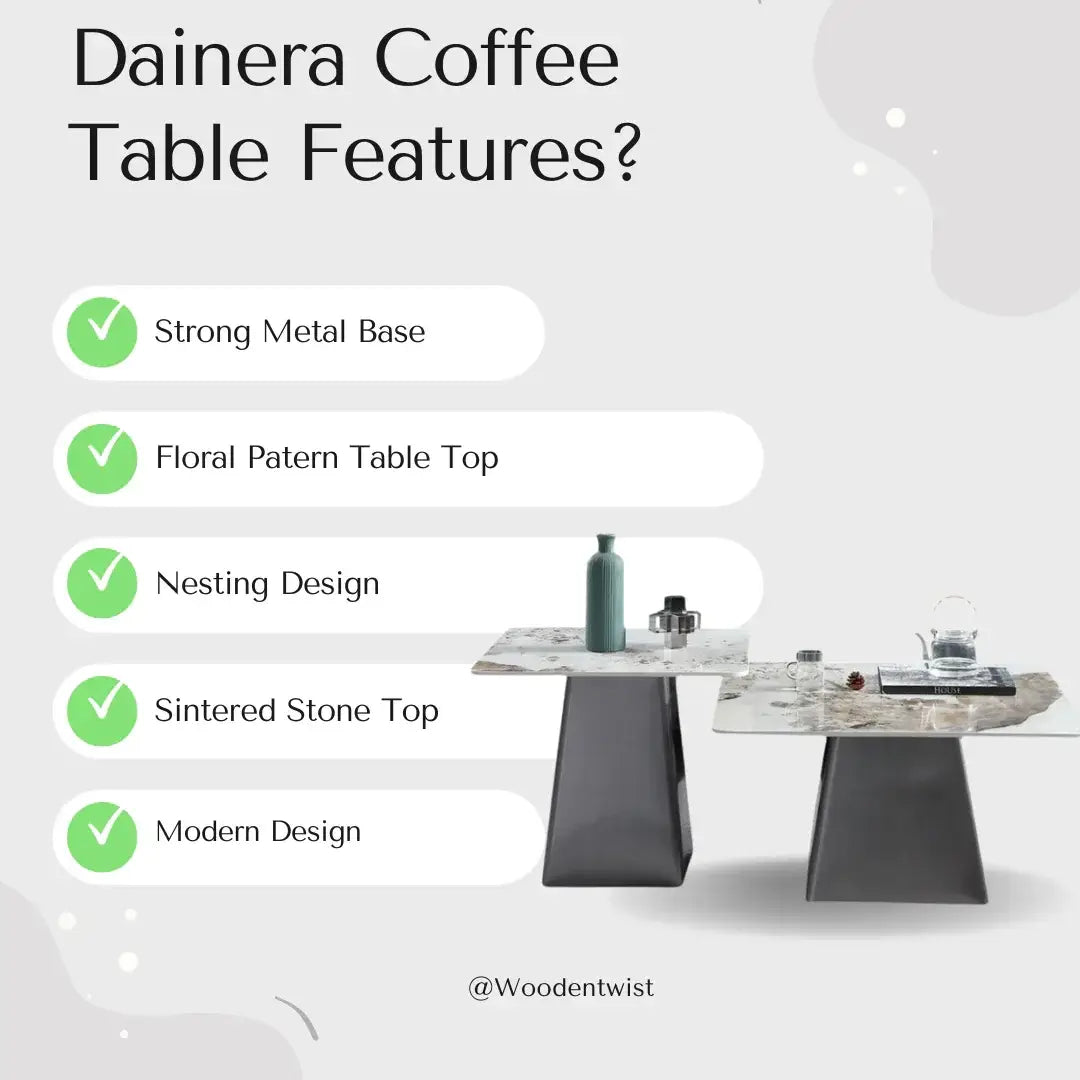 Elegant Modern Nesting Coffee Table Set (Pack of 2)