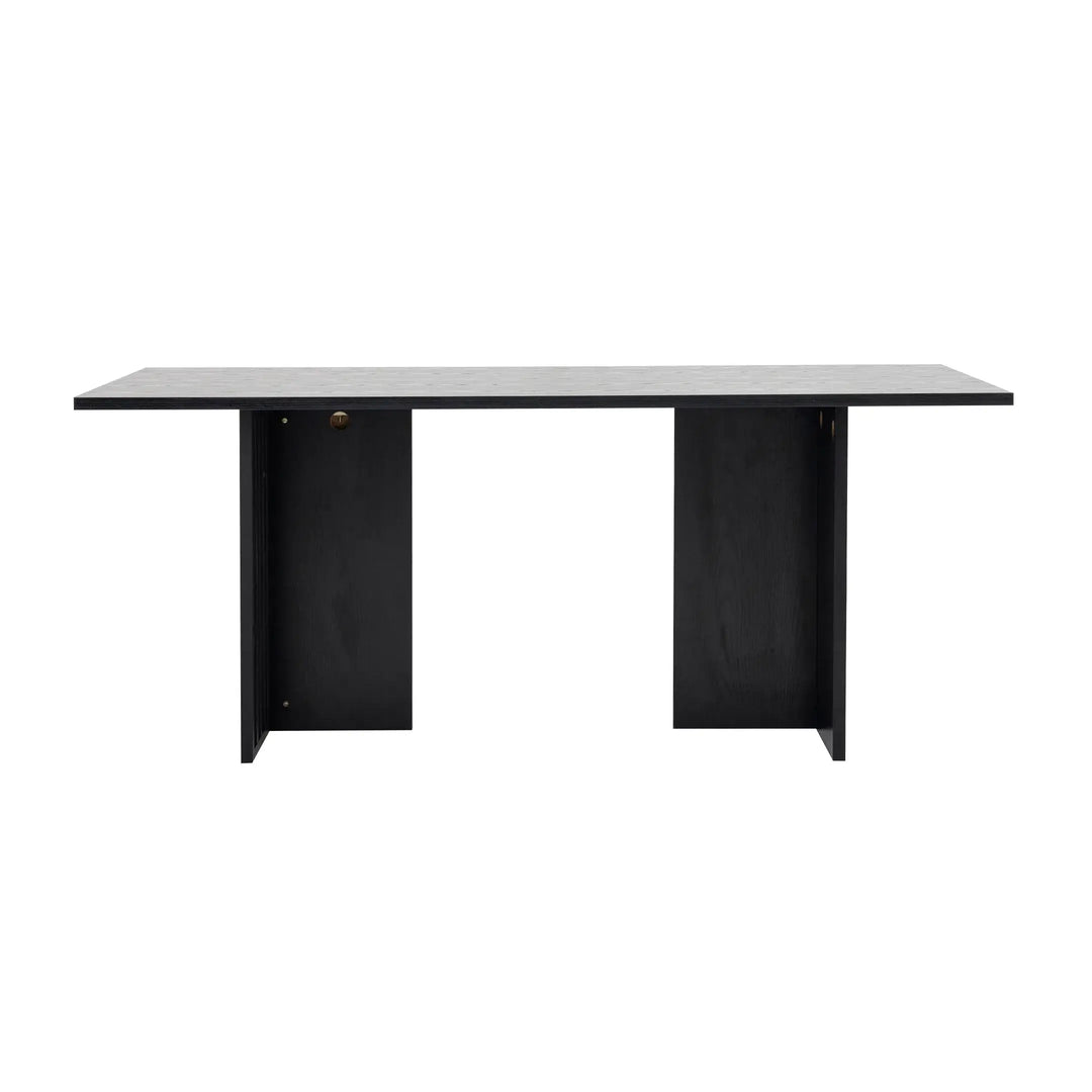 Elegant Modern Style 6-Seater Dining Set – Black & Grey