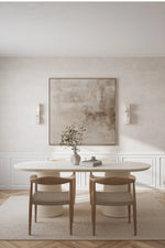 Load image into Gallery viewer, Elegant Off White Concrete Dining Table
