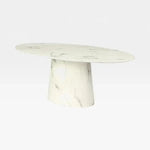Load image into Gallery viewer, Elegant Oval-Shaped Dining Table White – 200x110 cm