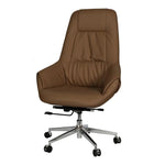 Load image into Gallery viewer, Elegant PU Leather High Back Office Chair - Brown-GCC Home Center