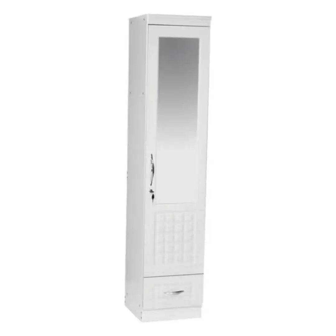 Elegant Single Door Wardrobe with Mirror and Drawer-GCC Home Center