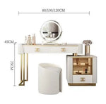 Load image into Gallery viewer, Elegant Solid Wood Dressing Table with Smart Mirror and Stool Set - Perfect Bedroom Vanity-GCC Home Center