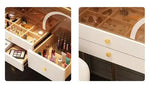 Load image into Gallery viewer, Elegant Solid Wood Vanity Makeup Table with 3-Tone LED Mirror and Chair - Perfect Gift for Women-GCC Home Center