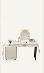 Load image into Gallery viewer, Elegant White Dressing Table Set with Arch Mirror and Chair-GCC Home Center