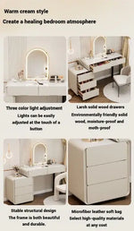Load image into Gallery viewer, Elegant White Dressing Table Set with Arch Mirror and Chair-GCC Home Center