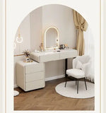 Load image into Gallery viewer, Elegant White Dressing Table Set with Arch Mirror and Chair-GCC Home Center