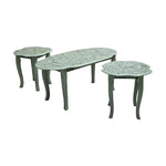 Load image into Gallery viewer, Elegant White Metal Coffee Table &amp; Stool Set - Modern 3-Piece Furniture for Living Room Decor-GCC Home Center