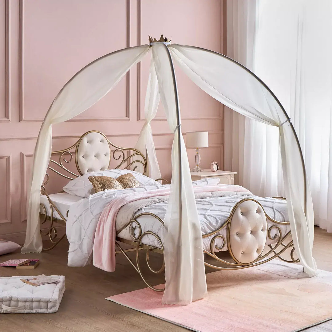 Elsa Carriage Single Bed - 120x200 cm-GCC Home Center