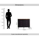 Load image into Gallery viewer, Engineered Wood Dresser with 8 Drawers – Natural Black