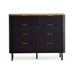 Load image into Gallery viewer, Engineered Wood Dresser with 8 Drawers – Natural Black