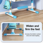 Load image into Gallery viewer, Enlarged Kids Table and Chair Set, Multifunctional Children's Reading Study Activity Desk, Ergonomic Toddler Chairs, with Storage Drawer, Bookcase, Double Shelves, for School Student Writing Studying