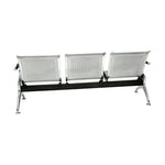 Load image into Gallery viewer, Ergonomic 3-Seater Metal Airport &amp; Visitor Chair with Armrests - Durable Silver Seating for Office, Hospital, and Waiting Areas-GCC Home Center