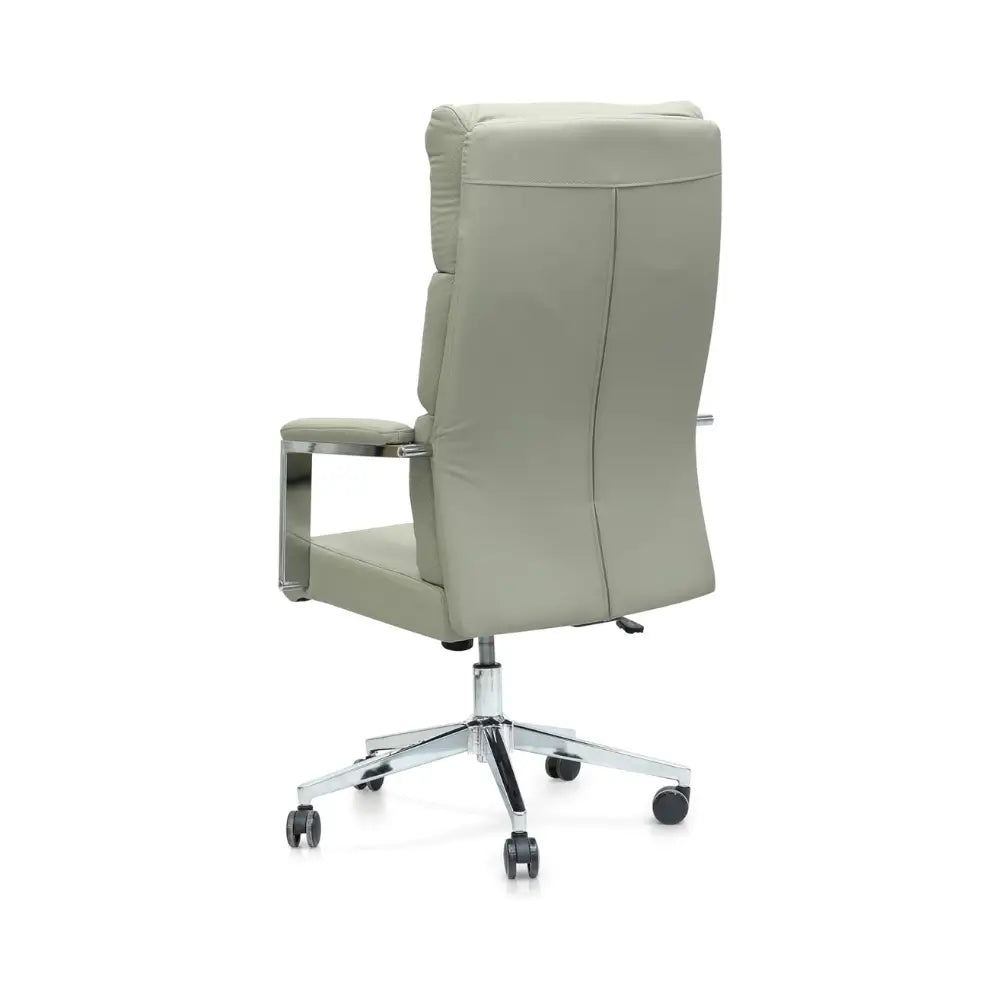 Ergonomic Beige Faux Leather Office Chair with Adjustable Height, Lumbar Support & 360° Swivel-GCC Home Center