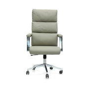 Ergonomic Beige Faux Leather Office Chair with Adjustable Height, Lumbar Support & 360° Swivel-GCC Home Center