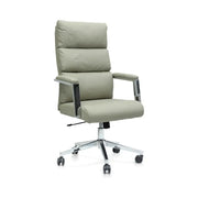 Ergonomic Beige Faux Leather Office Chair with Adjustable Height, Lumbar Support & 360° Swivel-GCC Home Center