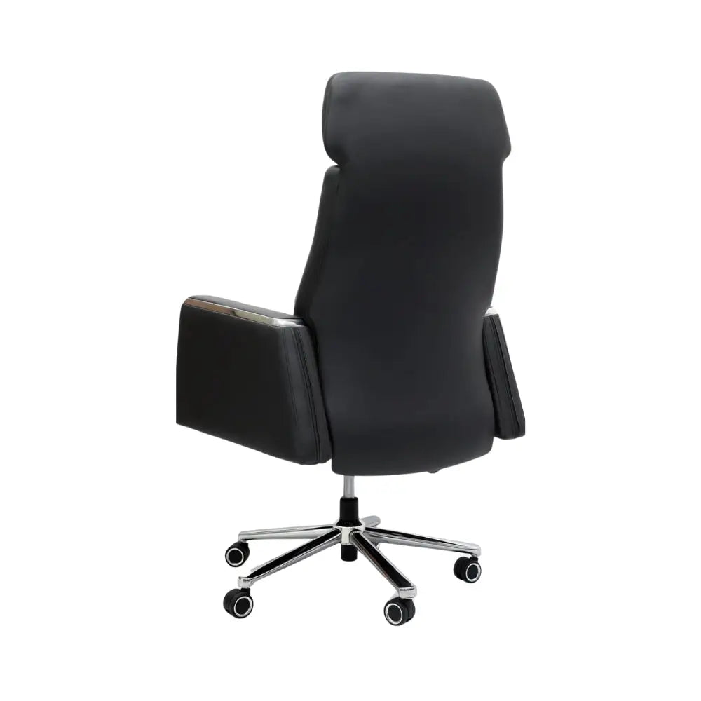Ergonomic Black Faux Leather Office Chair with Lumbar Support - Adjustable Height, 360° Swivel, and Comfortable High-Density Cushion-GCC Home Center