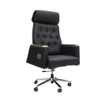 Load image into Gallery viewer, Ergonomic Black Faux Leather Office Chair with Lumbar Support - Adjustable Height, 360° Swivel, and Comfortable High-Density Cushion-GCC Home Center