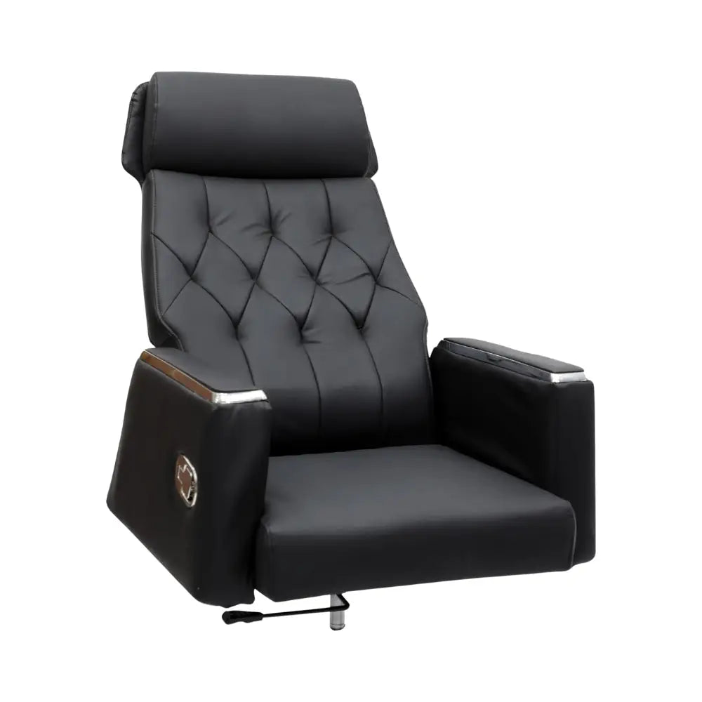 Ergonomic Black Faux Leather Office Chair with Lumbar Support - Adjustable Height, 360° Swivel, and Comfortable High-Density Cushion-GCC Home Center