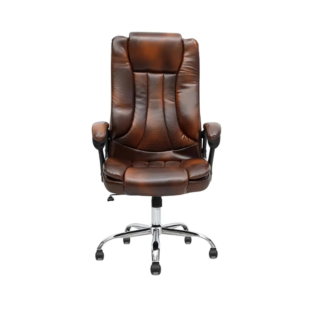 Ergonomic Black Faux Leather Office Chair with Lumbar Support - Adjustable Height, 360° Swivel, and Comfortable High-Density Cushion-GCC Home Center