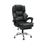 Ergonomic Black Faux Leather Office & Gaming Chair with Headrest - 360° Swivel, Heavy-Duty 150KG Capacity-GCC Home Center