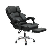 Ergonomic Black Faux Leather Office & Gaming Chair with Headrest - 360° Swivel, Heavy-Duty 150KG Capacity-GCC Home Center