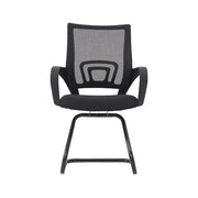 Ergonomic Black Metal Visitor Chair - Multi-Purpose Office & Gaming Seat, 120KG Capacity-GCC Home Center