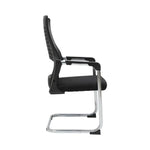 Load image into Gallery viewer, Ergonomic Black Visitor Chair with Faux Leather &amp; Alloy Steel Frame - Comfortable High-Back Office Seating-GCC Home Center