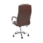Load image into Gallery viewer, Ergonomic Brown Office Chair with Adjustable Height, Breathable Polyurethane Upholstery - Durable High-Back Design-GCC Home Center