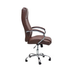 Load image into Gallery viewer, Ergonomic Brown Office Chair with Adjustable Height, Breathable Polyurethane Upholstery - Durable High-Back Design-GCC Home Center