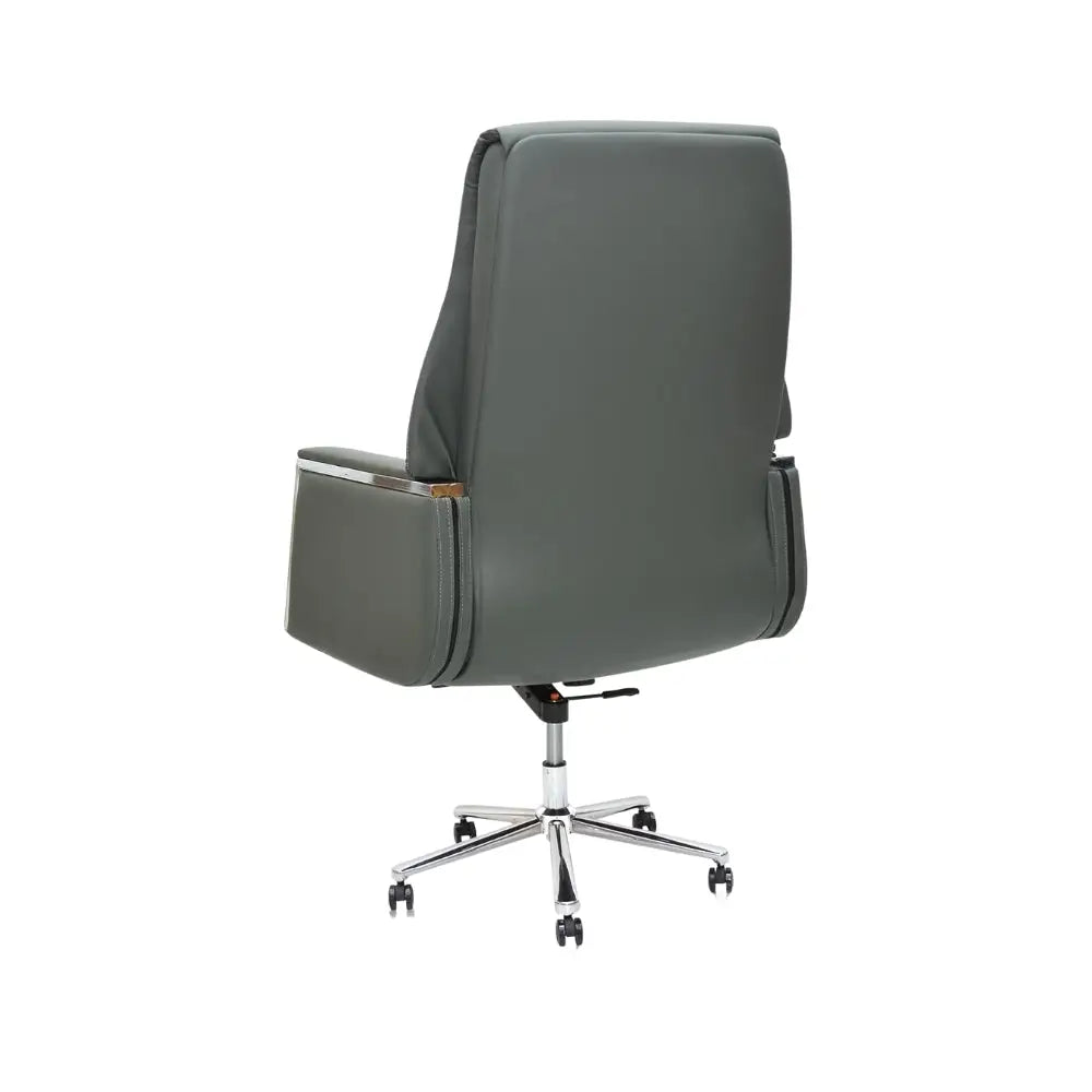 Ergonomic Brown Office Chair with Headrest - Alloy Steel & Polyurethane, 360° Swivel, Heavy-Duty 150KG Capacity-GCC Home Center