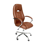 Load image into Gallery viewer, Ergonomic Brown Office &amp; Computer Desk Chair with Headrest - 360° Swivel, Durable Alloy Steel Frame, 150KG Capacity-GCC Home Center