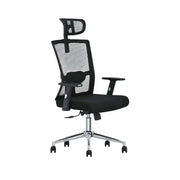 Ergonomic Computer Desk Chair for Office & Gaming with Headrest - Sturdy Metal Frame, 150KG Capacity, Black-GCC Home Center