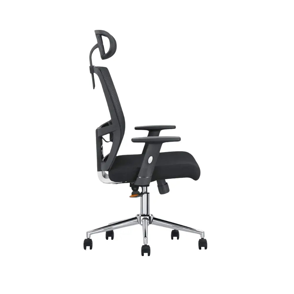 Ergonomic Computer Desk Chair for Office & Gaming with Headrest - Sturdy Metal Frame, 150KG Capacity, Black-GCC Home Center