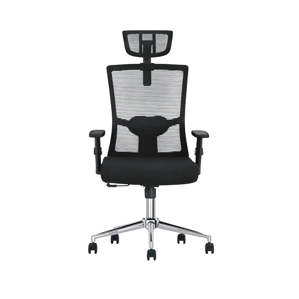 Ergonomic Computer Desk Chair for Office & Gaming with Headrest - Sturdy Metal Frame, 150KG Capacity, Black-GCC Home Center