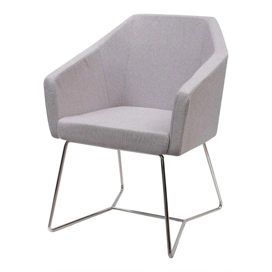 Ergonomic Cushion Dining Chair With Stainless Steel Leg-GCC Home Center
