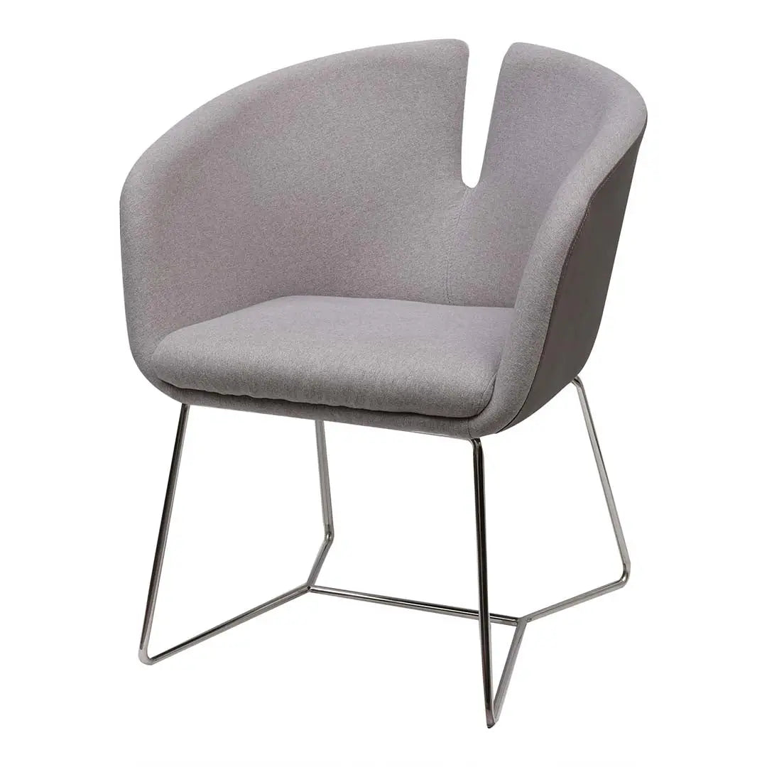 Ergonomic Design Cushion Dining Chair With Stainless Steel Legs-GCC Home Center
