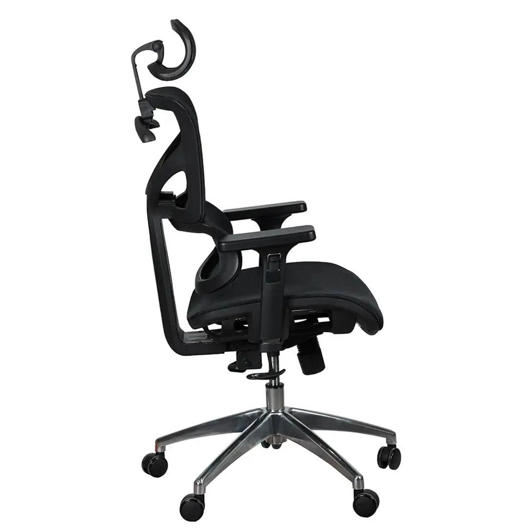 Ergonomic Design High Back Chair With Height Adjustable, Lumbar Support And 5 Swivel Wheels-GCC Home Center