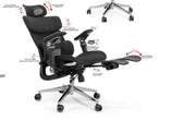 Arabian Mall Supreme Ergonomic Executive Mesh Revolving Chair with Footrest